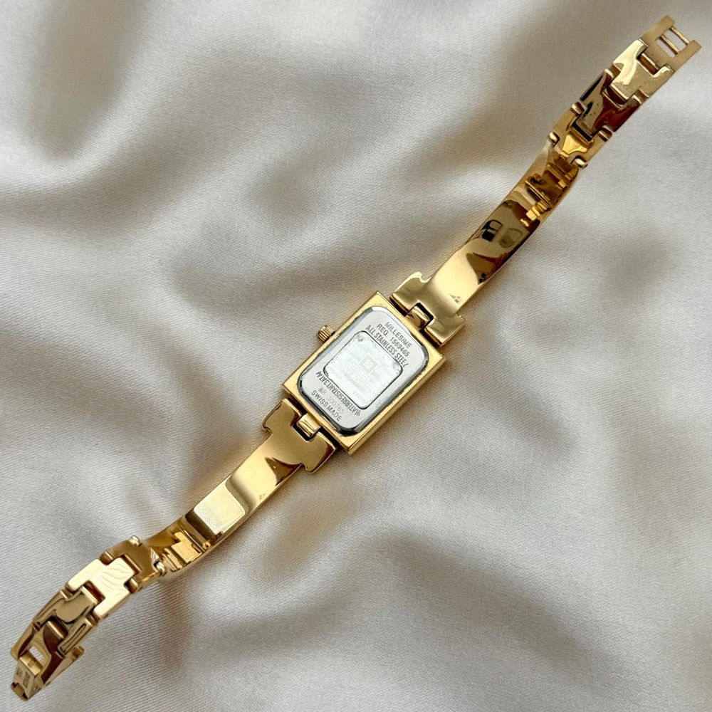 AUTHENTIC RARE VINTAGE GIVENCHY GOLD WATCH - WITH DIAMOND HOUR MARKERS - Picture 6 of 7